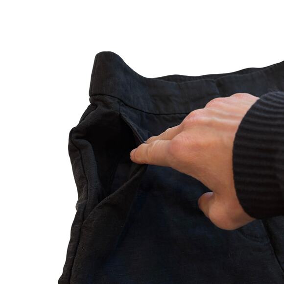 Aritzia The Limitless Pant Womens Size 6 Black Wide Leg Linen Blend Trouser - Picture 3 of 11